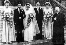 Wedding photo of Bridie and Mr Cairns 1950